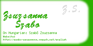 zsuzsanna szabo business card